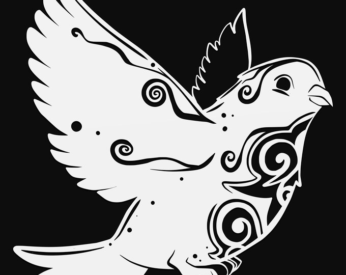 dove mandala svg cut file, glowforge file, vinyl template, laser cut file, bird svg, cuttable animal svg, clipart png