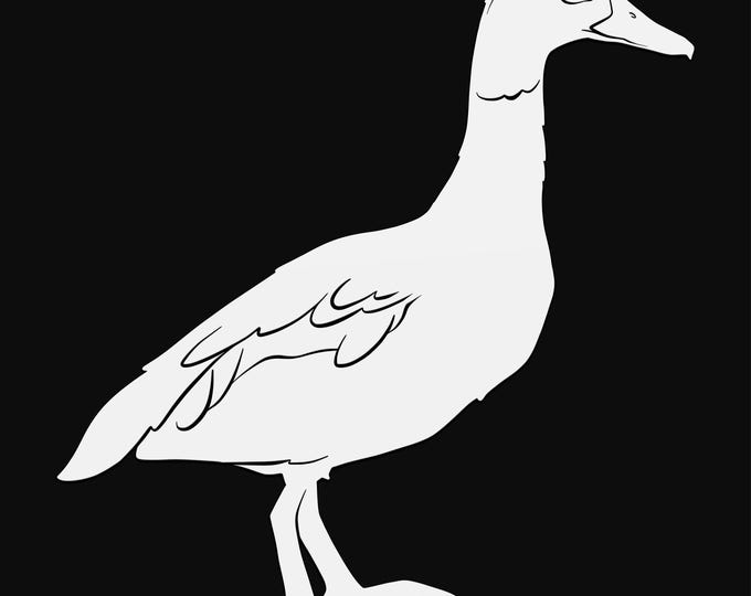 duck svg cut file, glowforge file, vinyl template, laser cut file, bird svg, cuttable animal svg, clipart png