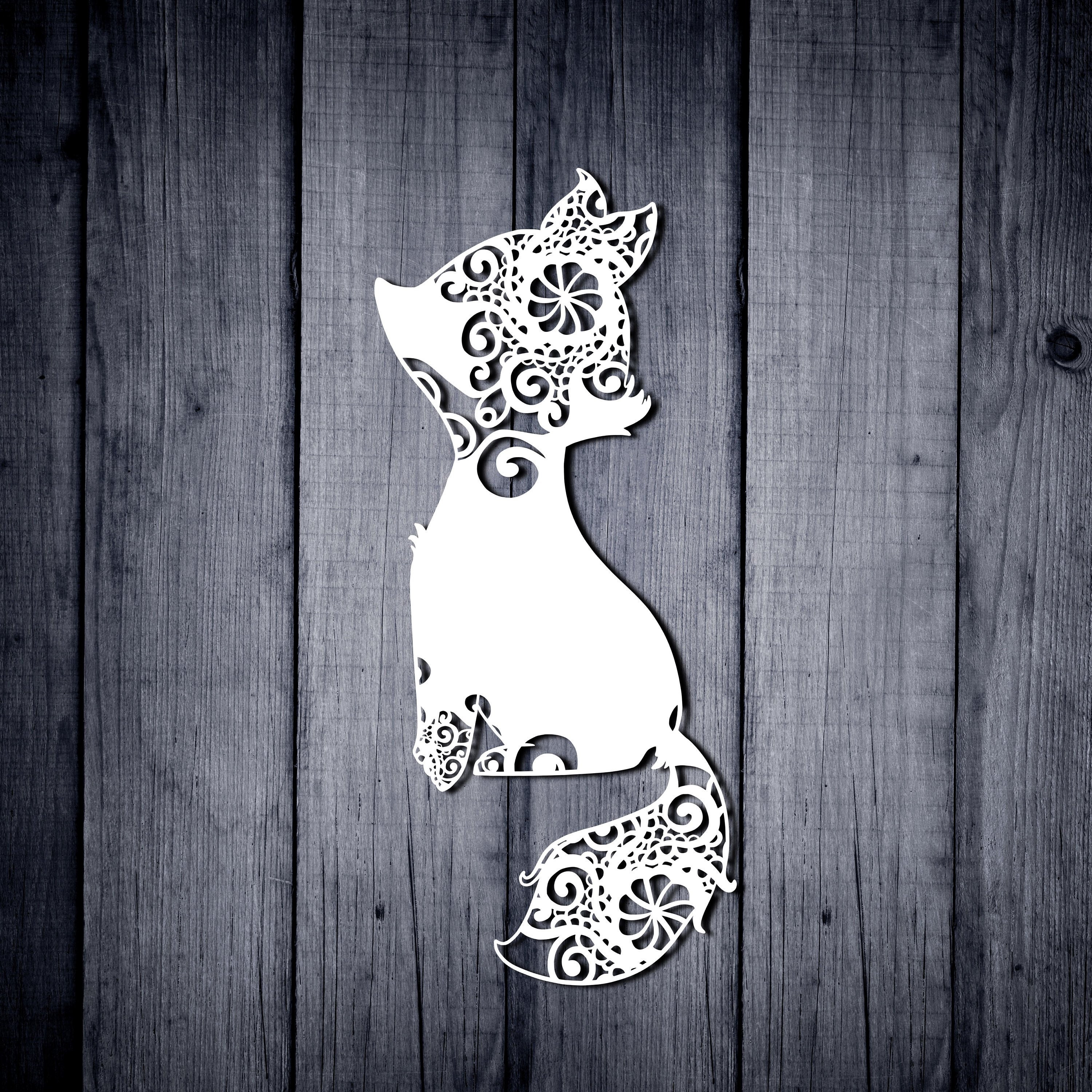 Download Fox Svg, Baby Fox Svg, Mandala Svg (Intricate Weeding: Recommended For Vinyl Projects 10 inches )