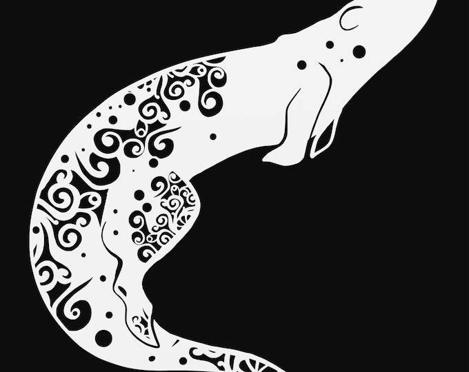 otter mandala svg cut file, glowforge file, vinyl template, laser cut file, animals svg, cuttable animal svg, clipart png