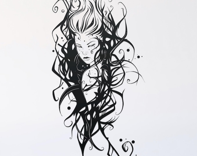 vampire woman svg cut file, glowforge file, vinyl template, laser cut file, pagan svg, cuttable wicca svg, clipart png