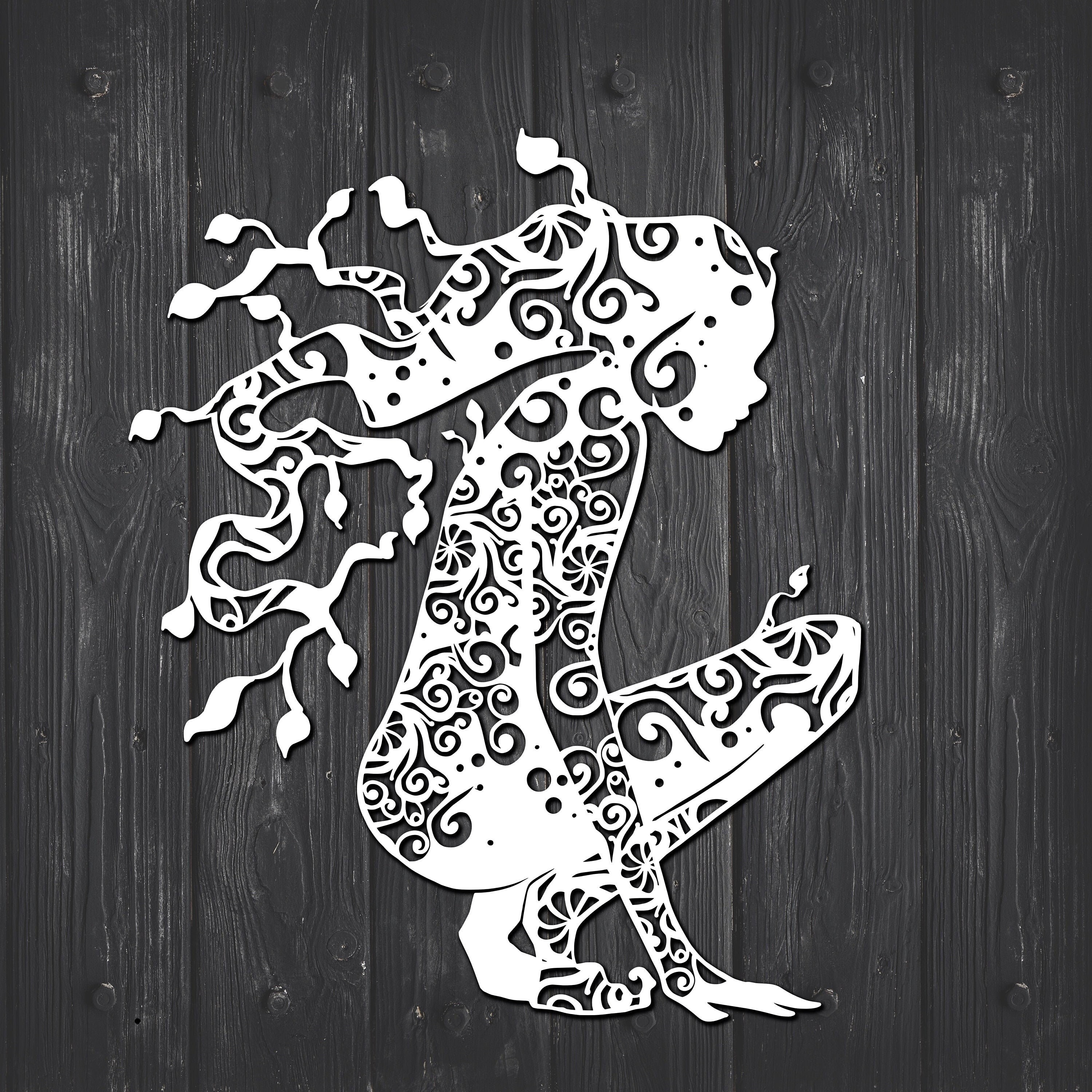 Dryad Svg, Fey Magic Svg, Fairy Svg, Mandala Svg