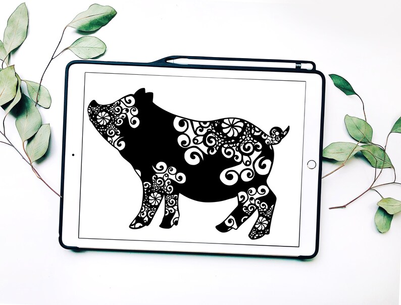 Download Pig Mandala Svg Free Project - Layered SVG Cut File