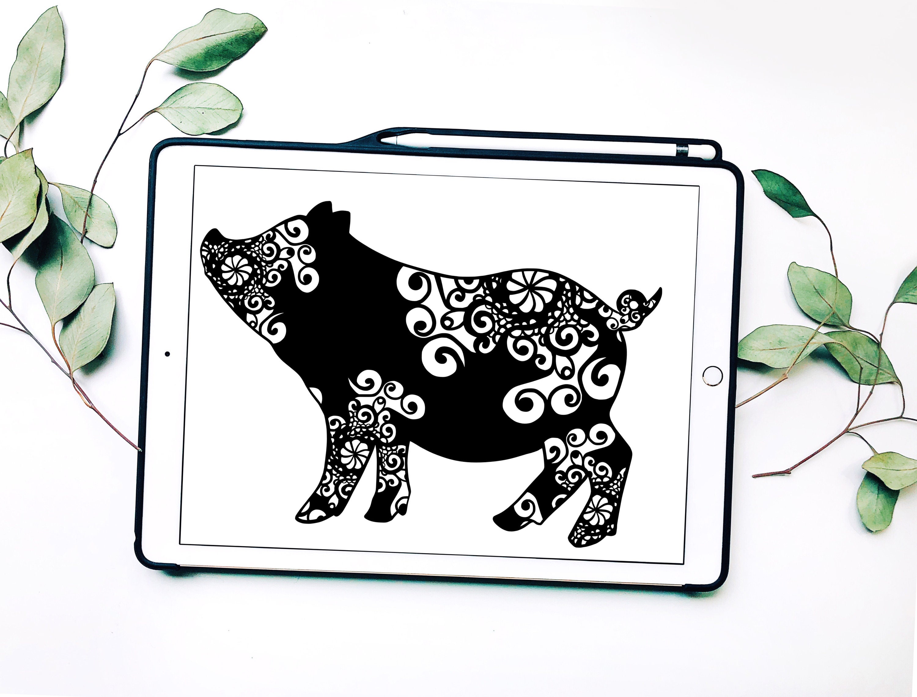 Download Pig Svg, Mandala Svg, Pig Mandala Svg