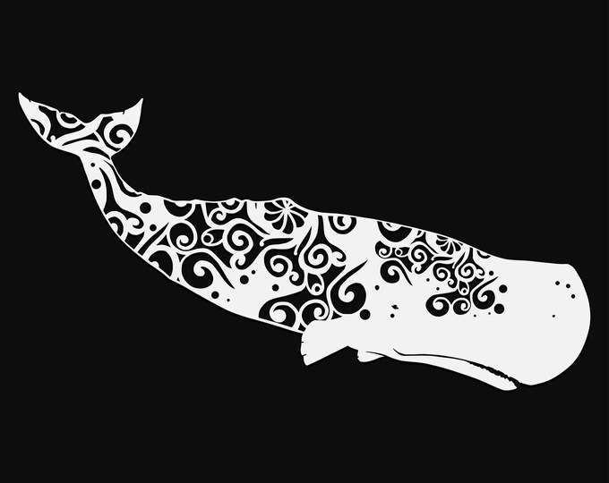 sperm whale mandala svg cut file, glowforge file, vinyl template, laser cut file, animals svg, cuttable animal svg, clipart png