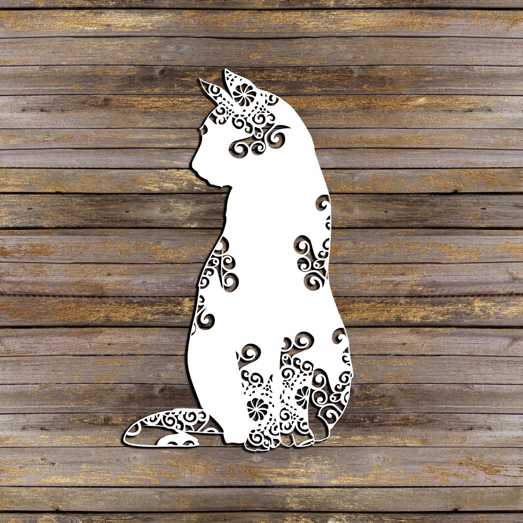 Download Cat Svg, Kitten Svg, Mandala Svg