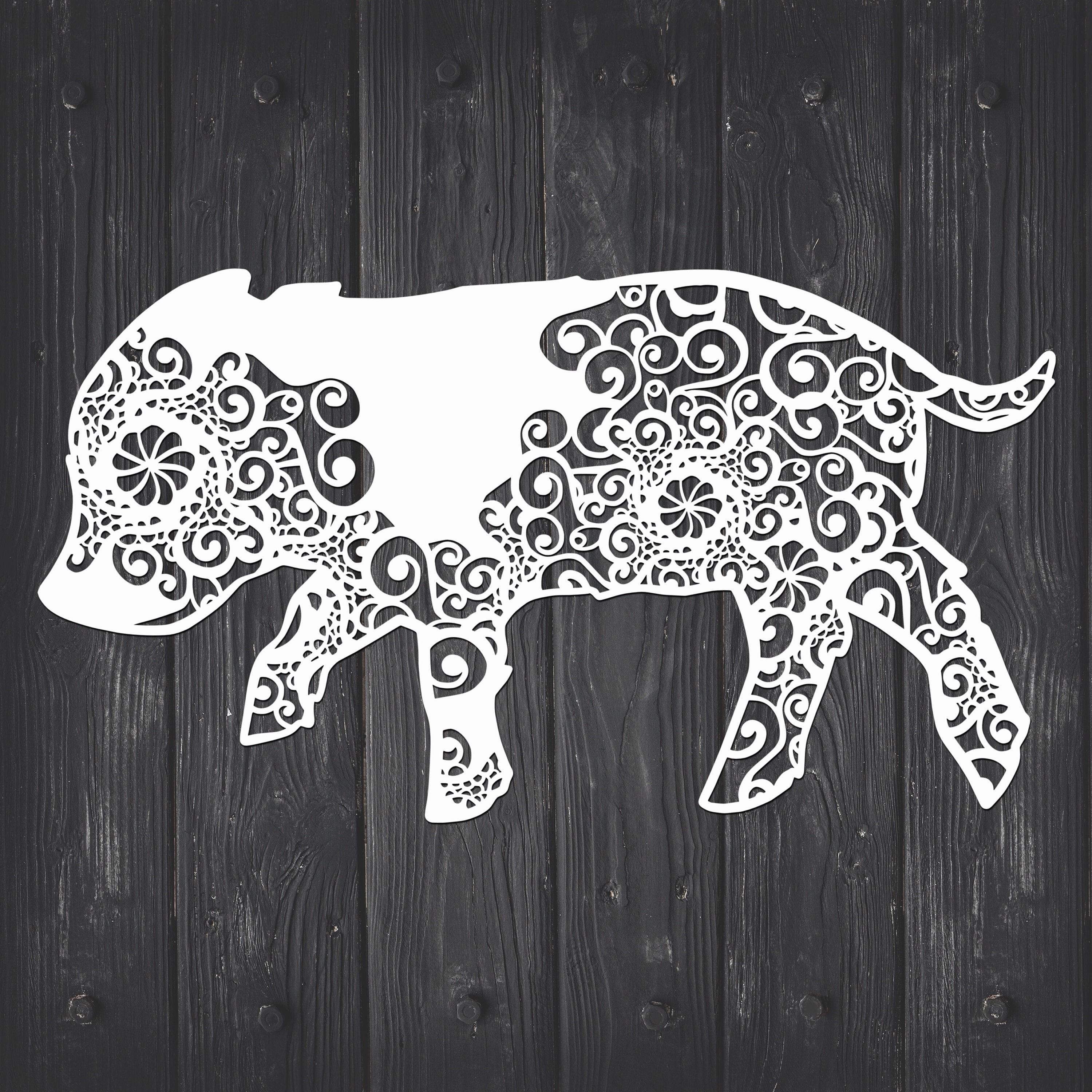 Download Pig Svg Teacup Pig Svg Mandala Svg Intricate Weeding Etsy
