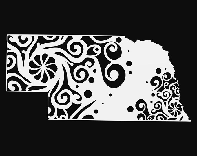 nebraska mandala svg, geography cut file, glowforge svg, united states vinyl template, laser cut file, cuttable map svg, NE clipart png