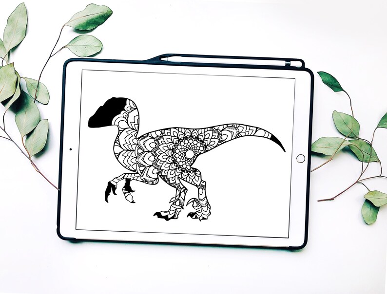 Download Raptor Svg Svg Files Svg Zentangle Inspired Papercut Art Mandala Svg Dinosaur Svg Velociraptor Svg Svg Files For Cricut Materials Craft Supplies Tools