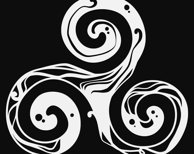 inky celtic triskelion svg cut file, glowforge file, vinyl template, laser cut file, lifestyle svg, cuttable laser svg, clipart png
