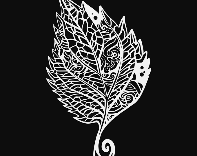 coleus leaf mandala svg cut file, glowforge file, leaf vinyl template, laser cut file, plant svg, cuttable botany svg, clipart png