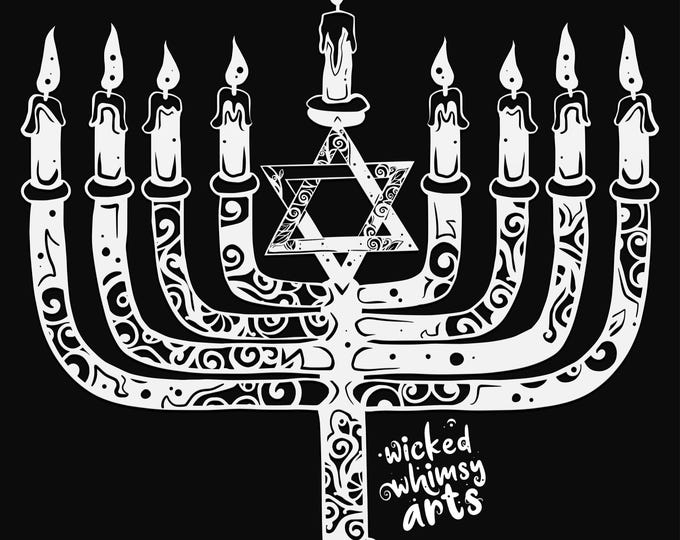menorah mandala svg cut file, glowforge file, vinyl template, laser cut file, seasonal svg, cuttable holiday svg, clipart png