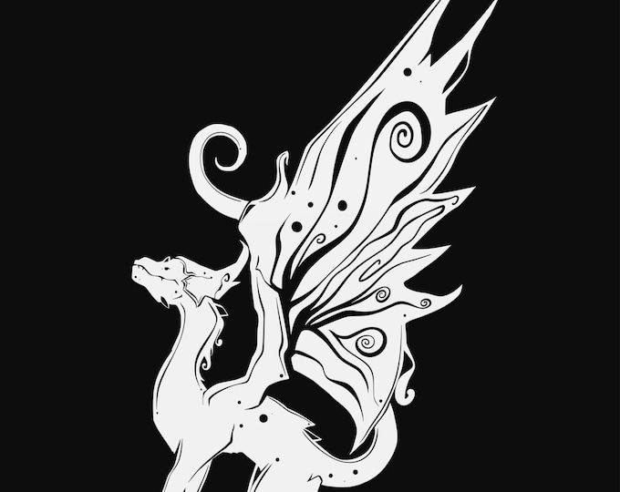 dragon svg cut file, glowforge file, vinyl template, fantasy laser cut file, dragon svg, cuttable magical svg, clipart png
