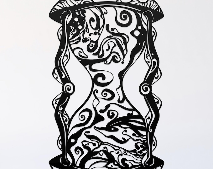 inky hourglass svg cut file, glowforge file, vinyl template, laser cut file, lifestyle svg, cuttable laser svg, clipart png