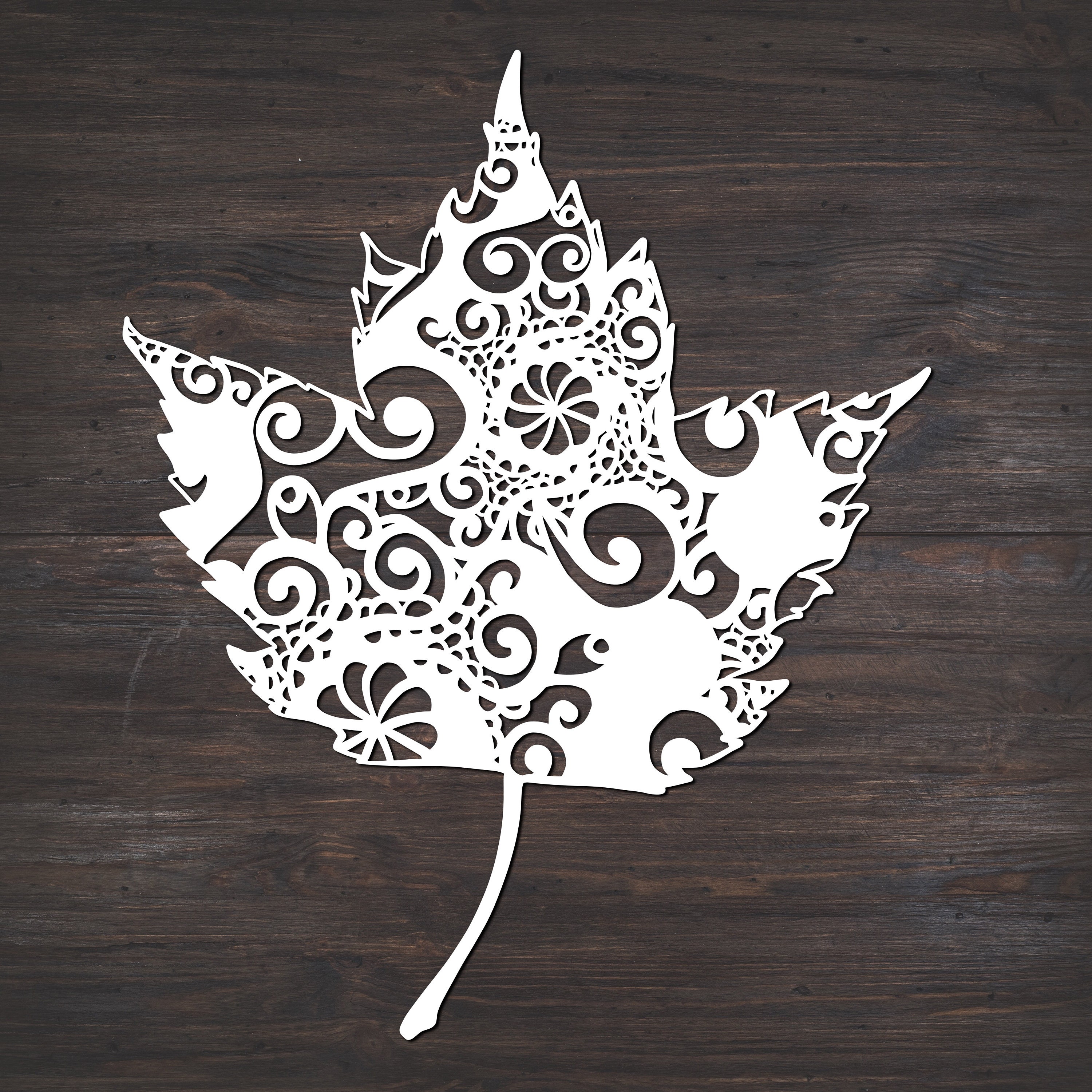 Download Maple Leaf Svg, Mandala Svg, Zentangle Inspired, Fall Svg ...