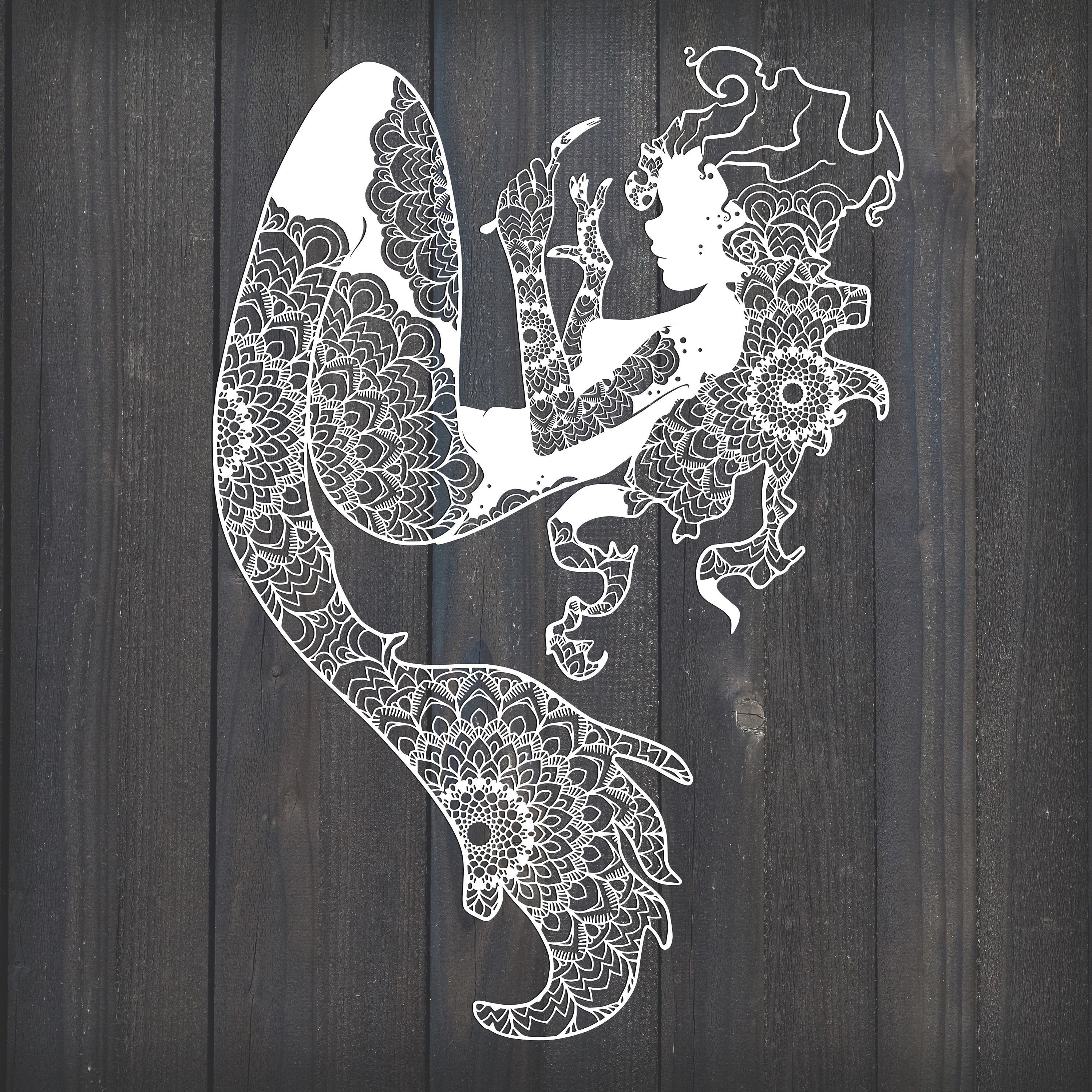 Download Little Mermaid Mandala Svg For Cricut - Layered SVG Cut ...