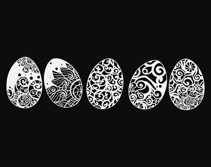 easter eggs mandala svg cut file, glowforge file, vinyl template, laser cut file, seasonal svg, cuttable holiday svg, clipart png