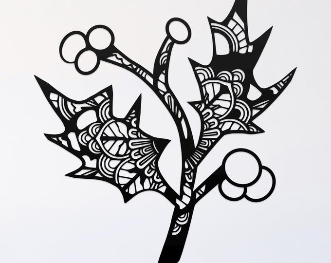mistletoe mandala svg cut file, glowforge file, vinyl template, laser cut file, seasonal svg, cuttable holiday svg, clipart png