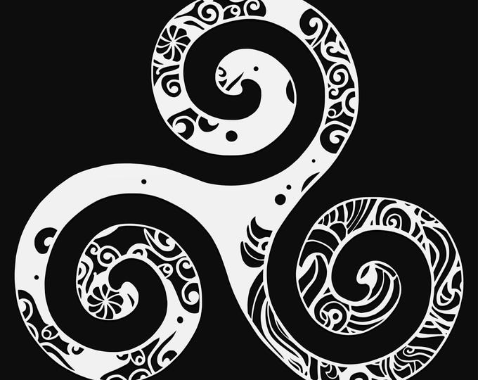 celtic triskelion mandala svg cut file, glowforge file, vinyl template, laser cut file, lifestyle svg, cuttable laser svg, clipart png