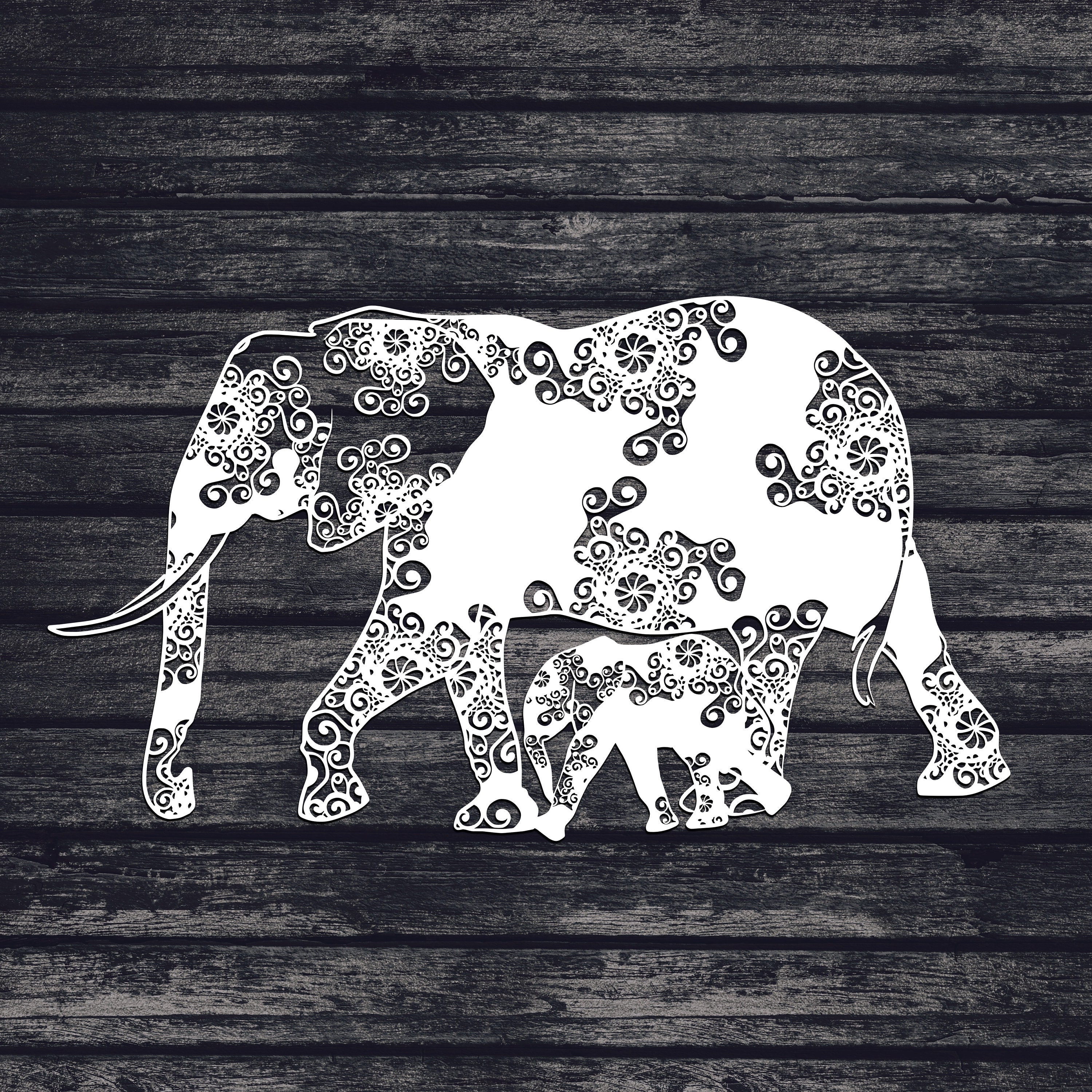 Download Elephant Svg, Mandala Svg (Intricate Weeding: Recommended ...