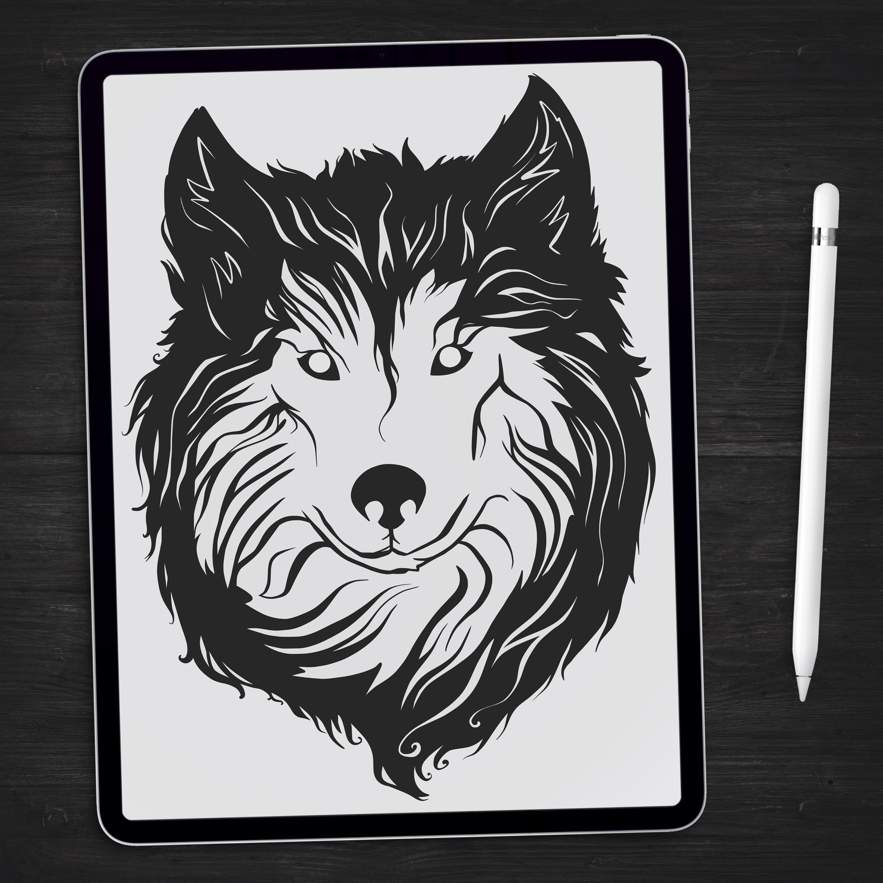 Download Wooly Husky Face Svg, Dog Svg, Mandala Svg (Recommended ...