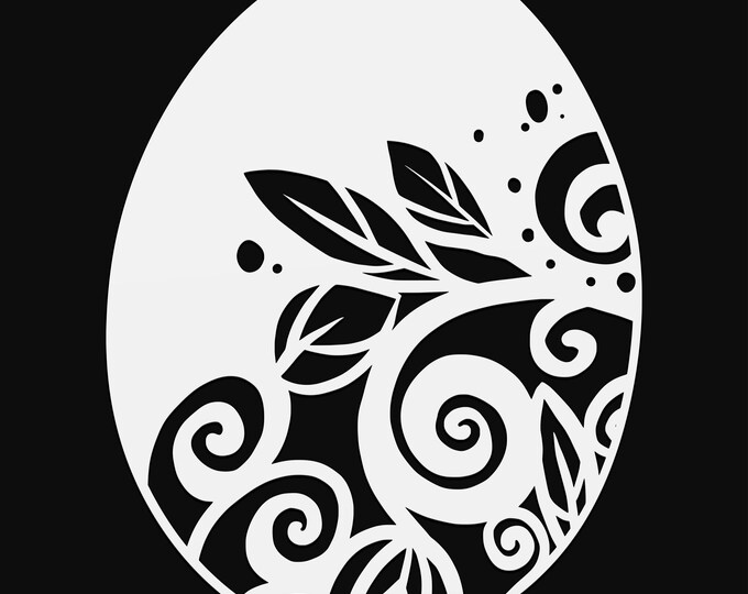 bird egg mandala svg cut file, glowforge file, vinyl template, laser cut file, bird svg, cuttable animal svg, clipart png