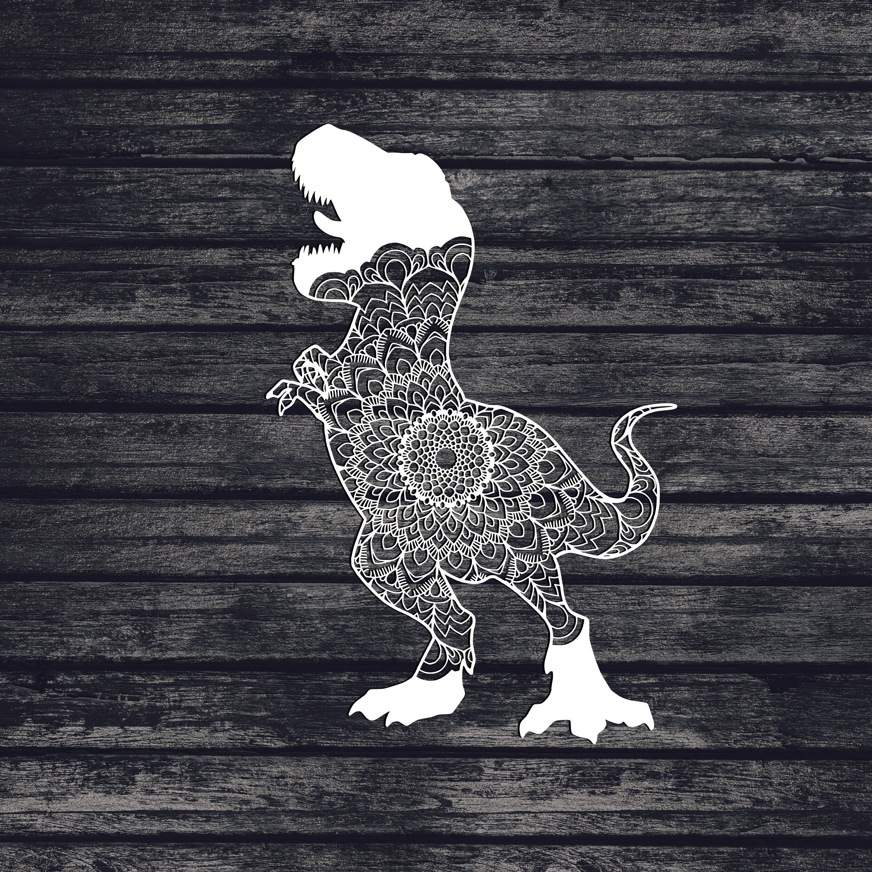 Download T-Rex Svg, Dinosaur Svg, Mandala Svg