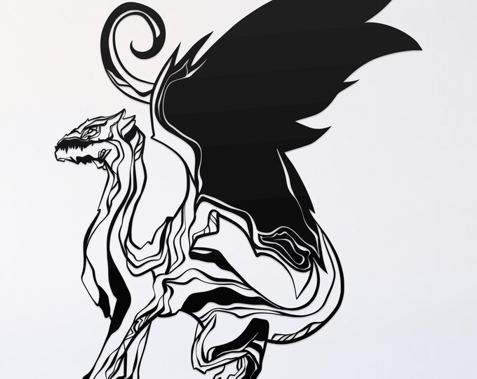 dragon svg cut file, glowforge file, vinyl template, fantasy laser cut file, dragon svg, cuttable magical svg, clipart png