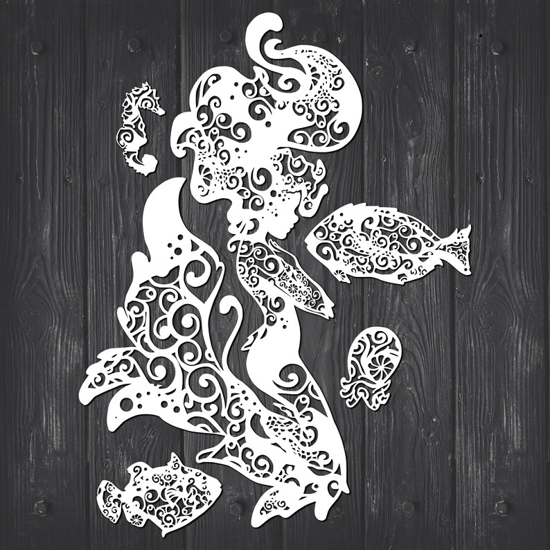 Free Free 275 Mermaid Svg Mandala SVG PNG EPS DXF File
