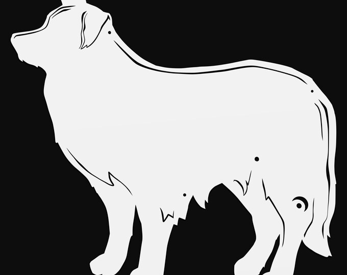 border collie svg cut file, glowforge file, vinyl template, laser cut file, animals svg, cuttable animal svg, clipart png