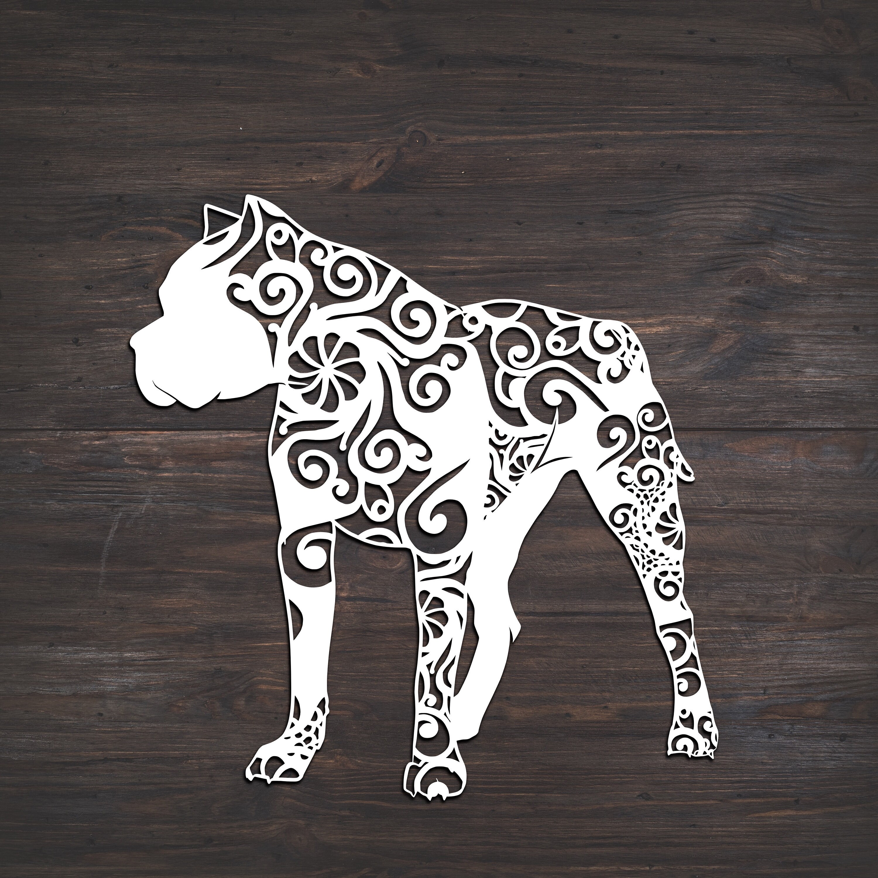 Download Pit Bull Svg Dog Svg Mandala Svg Intricate Weeding Etsy