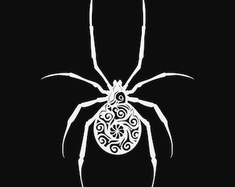 spider mandala svg cut file, glowforge file, vinyl template, laser cut file, halloween svg, cuttable wicca svg, clipart png