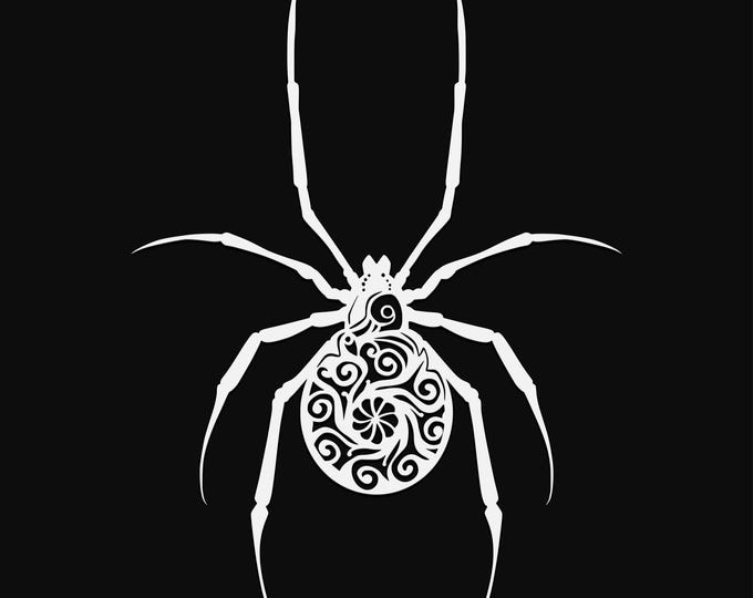 spider mandala svg cut file, glowforge file, vinyl template, laser cut file, halloween svg, cuttable wicca svg, clipart png