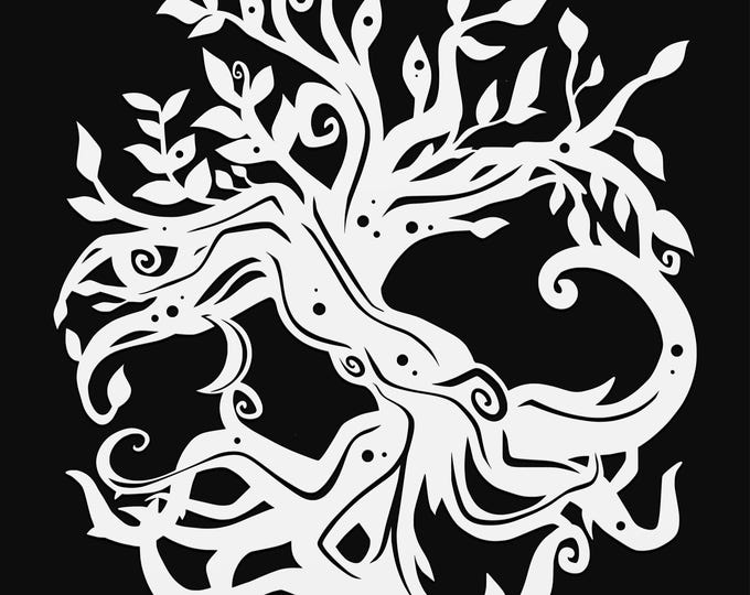 tree of life svg cut file, glowforge file, vinyl template, laser cut file, celestial svg, cuttable pagan svg, clipart png