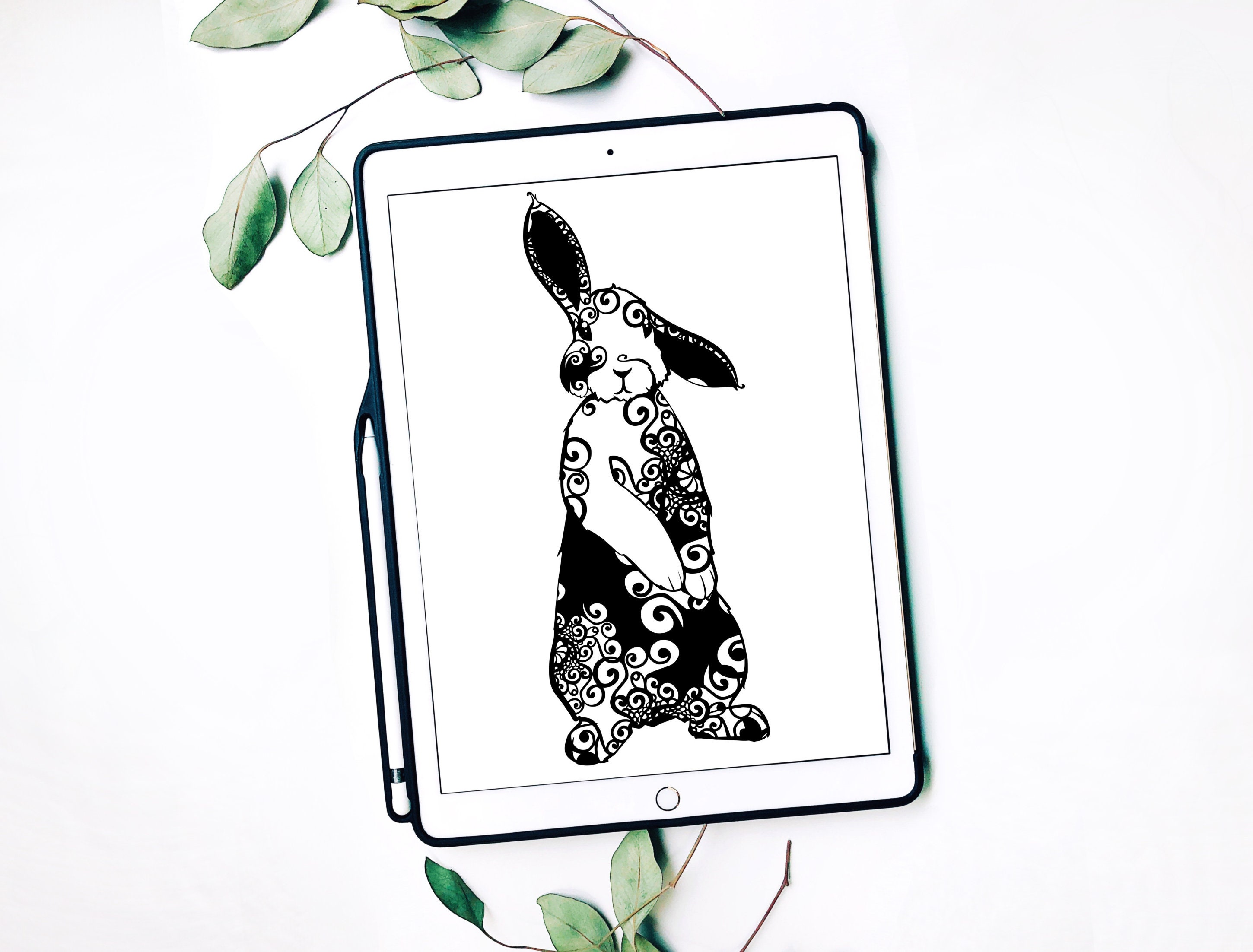 Download Rabbit Svg, Mandala Svg