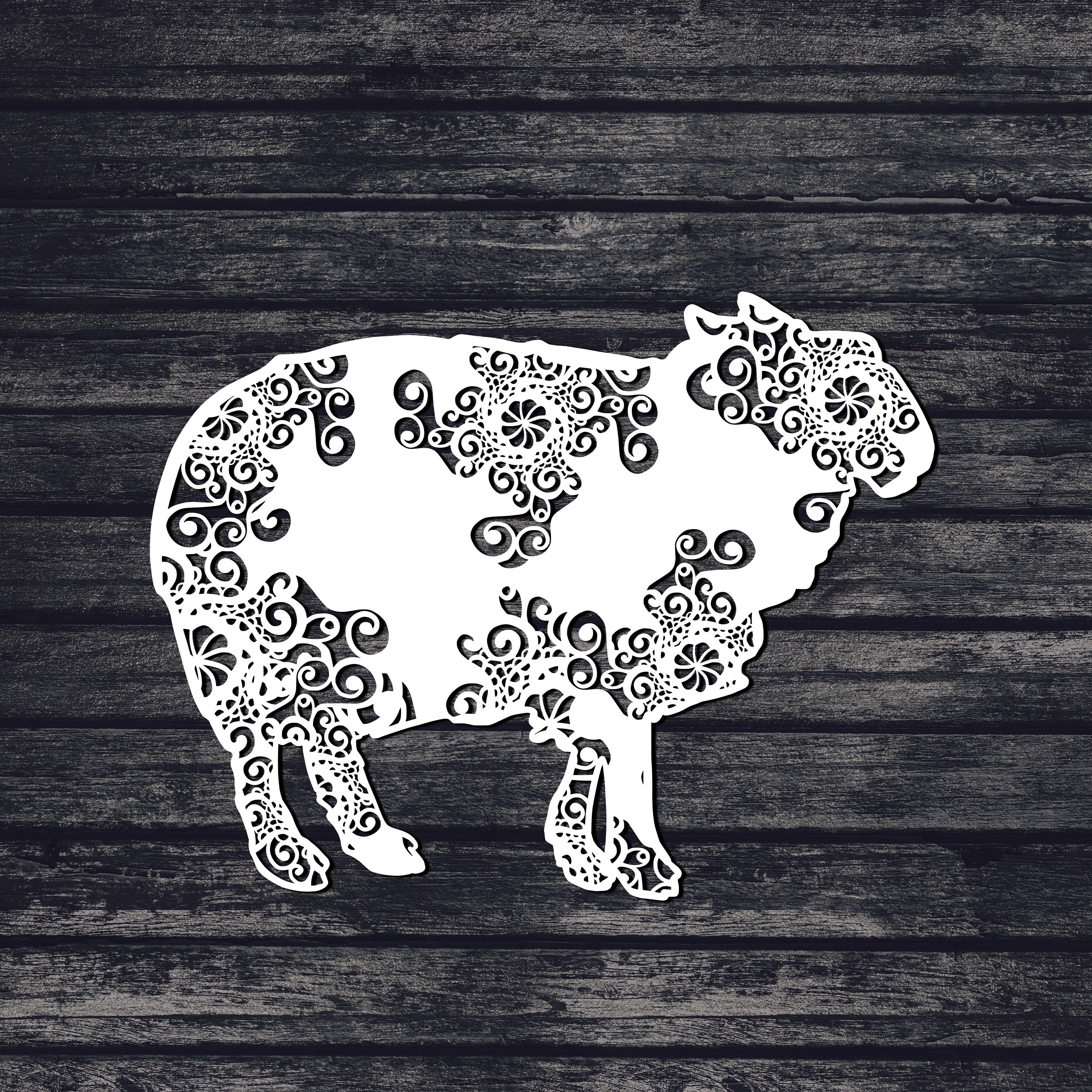 Download Sheep Svg, Mandala Svg, Zentangle Inspired, Papercut Art ...