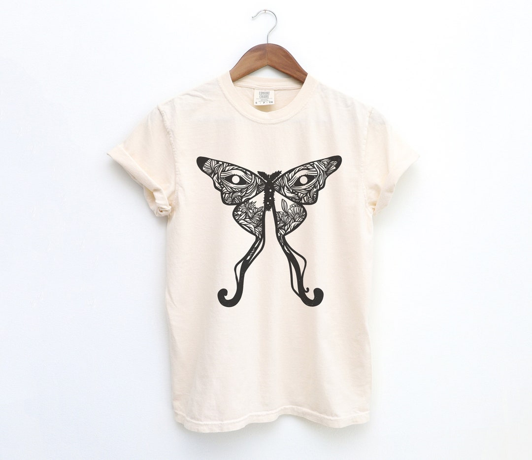 Luna Moth Shirt Mandala T-shirt Moth With Eyes Shirt Boho - Etsy Canada