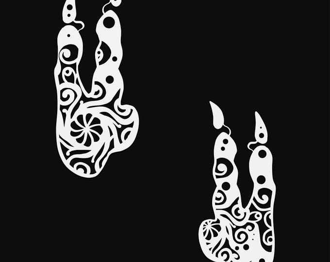 raptor footprints mandala svg cut file, glowforge file, vinyl template, laser cut file, dinosaur svg, cuttable animal svg, clipart png