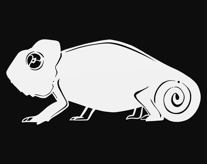 chameleon svg cut file, glowforge file, vinyl template, laser cut file, reptile svg, cuttable animal svg, clipart png