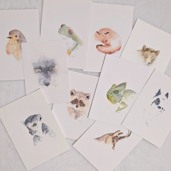 Watercolor Animal - Etsy
