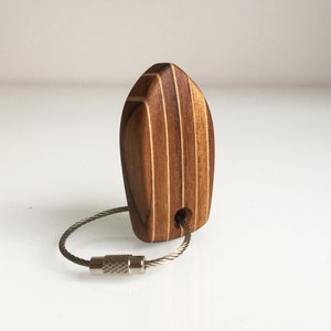 Runabout Teak Keychain, Boat Gift, Classic Boat Style, Natural Wood Teak and Baltic birch!