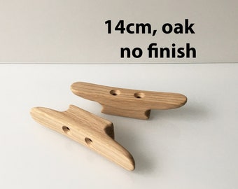 Pair Of Wooden Boat Cleats, Oak, Clean Wood No Finish