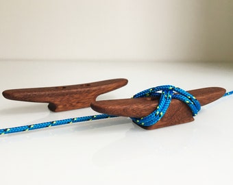 1pc. Mahogany Mini Boat Cleat 10cm long. Oiled, Handmade