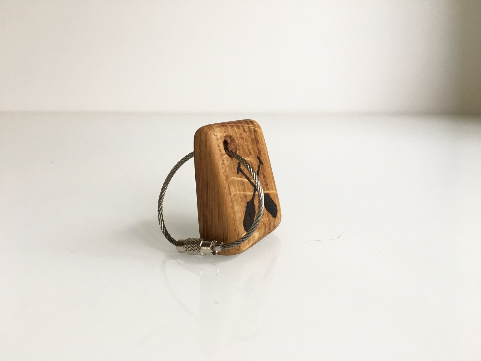Paddle Boat Canoe Keychain Paddling Oak Keyring Handmade Etsy