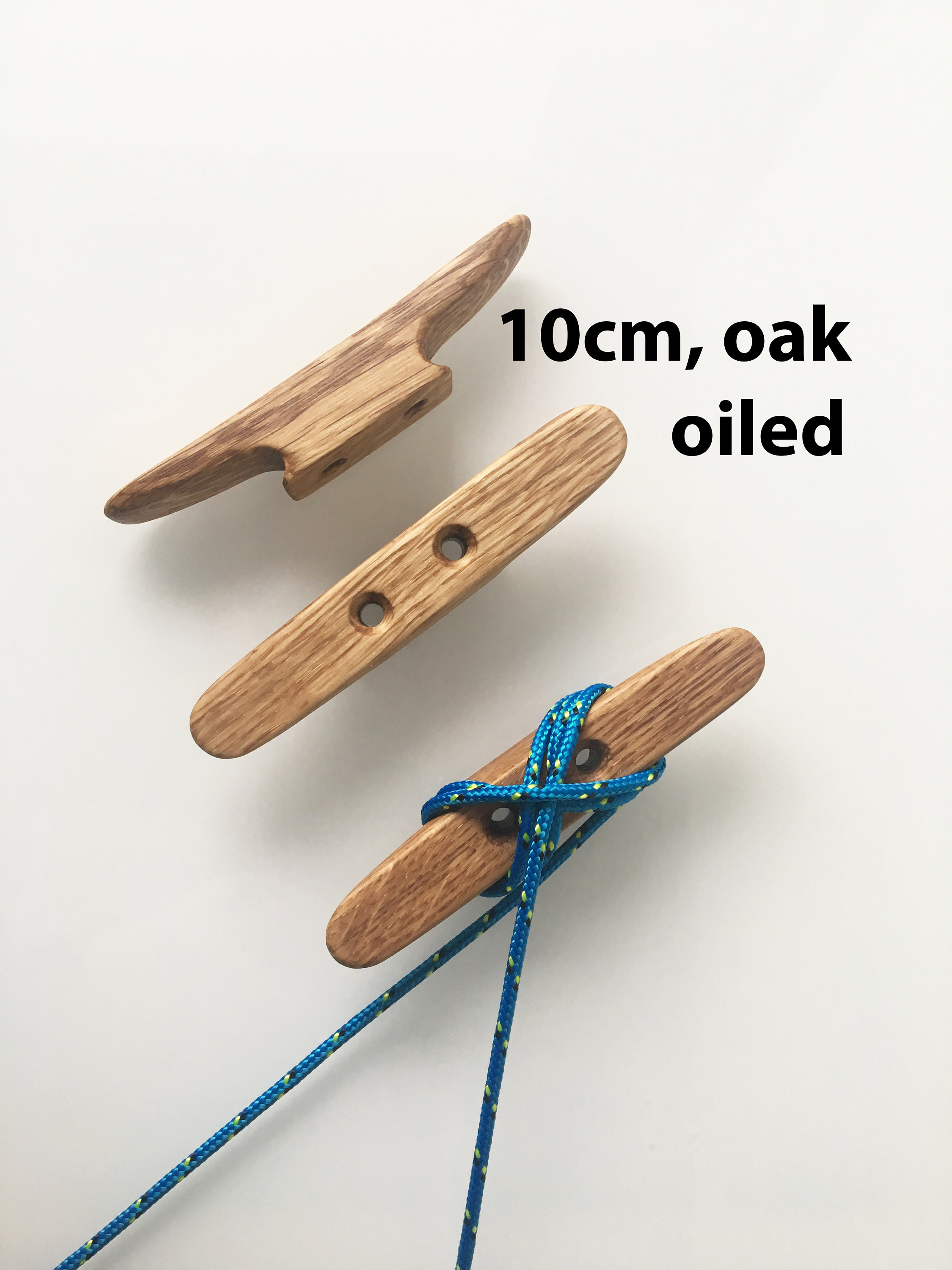 Mini Boat Cleat, Wooden 10cm Long (1pc). For Tiny Boat Ropes Or Interior Design Use