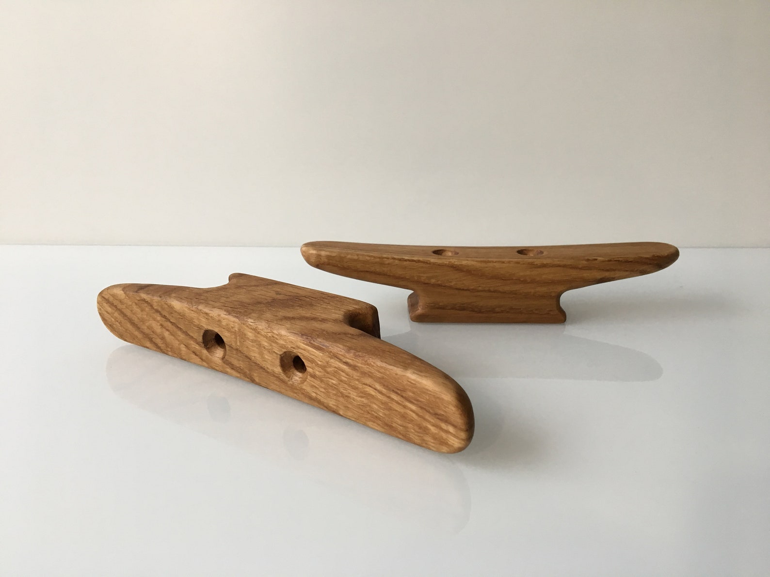 Pair of Wooden Boat Cleats, Oak, Clean Wood No Finish Etsy