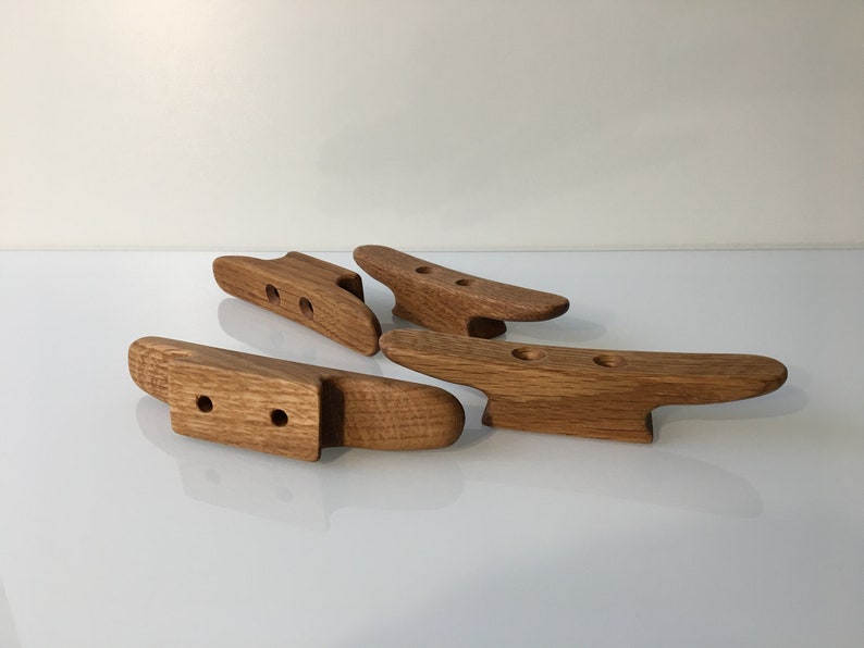 Wooden Boat Cleats 2pcs Oak Oil Finish 14cm Long Etsy