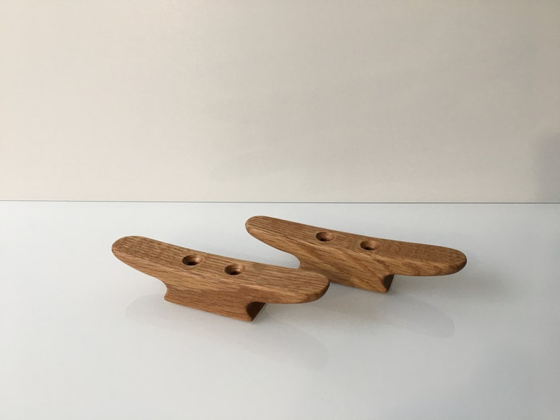 Wooden Boat Cleats 2pcs Oak Oil Finish 14cm Long Etsy