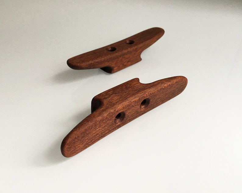 Mini Cleats 1pc. Mahogany Mini Boat Cleat 10cm Long. Oiled, Handmade - Etsy
