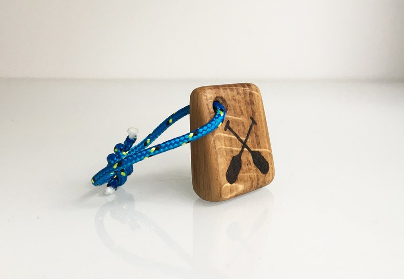 Paddle Boat Canoe Keychain Paddling Oak Keyring Handmade Etsy